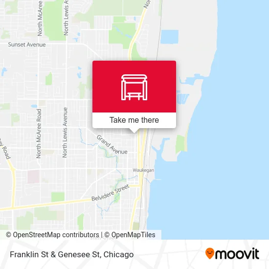 Franklin St & Genesee St map