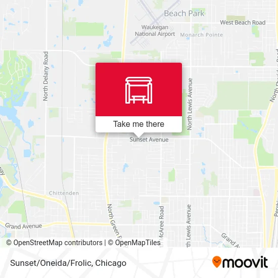 Sunset/Oneida/Frolic map