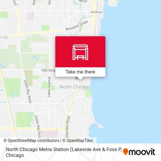 North Chicago Metra Station map