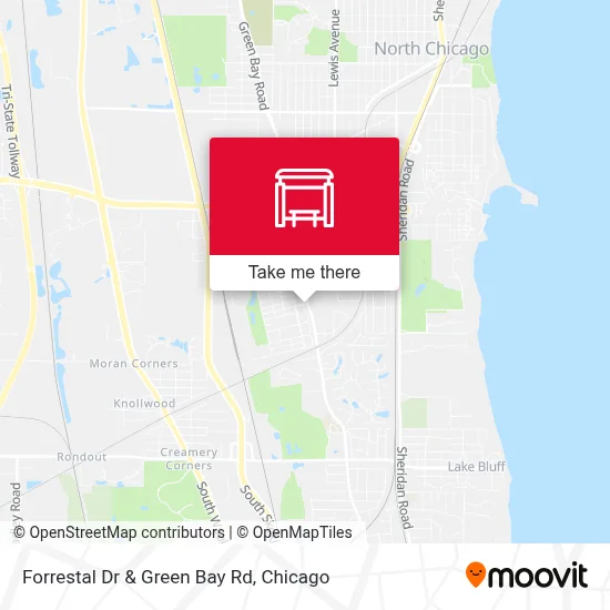 Forrestal Dr & Green Bay Rd map