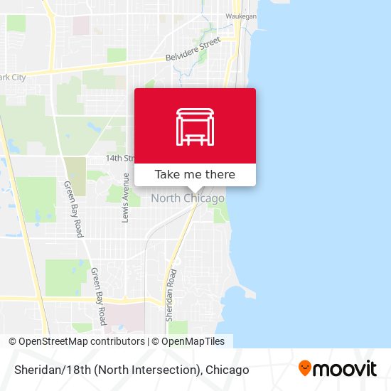 Sheridan / 18th (North Intersection) map