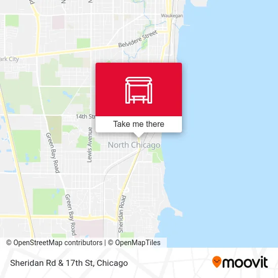 Sheridan Rd & 17th St map
