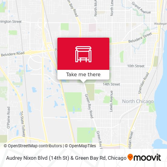Mapa de Audrey Nixon Blvd (14th St) & Green Bay Rd