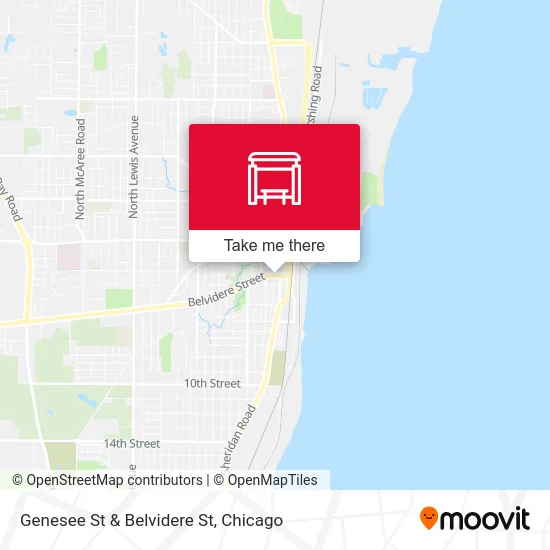 Genesee St & Belvidere St map