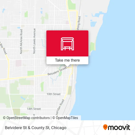 Belvidere St & County St map