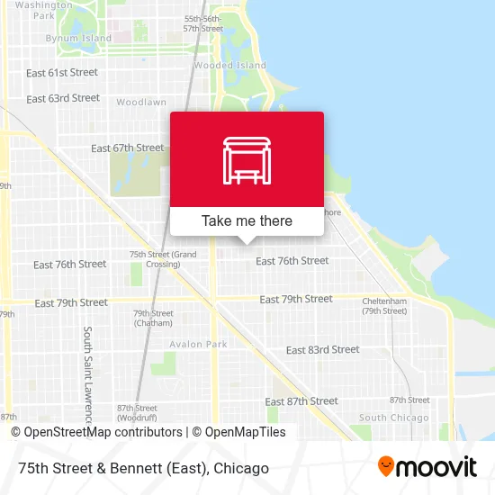 75th Street & Bennett (East) map