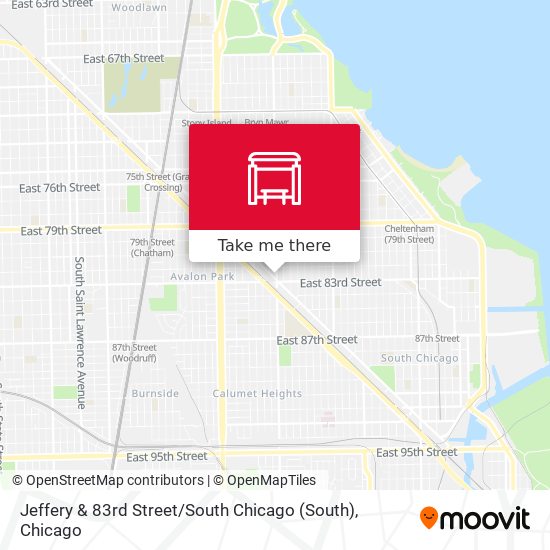 Mapa de Jeffery & 83rd Street / South Chicago