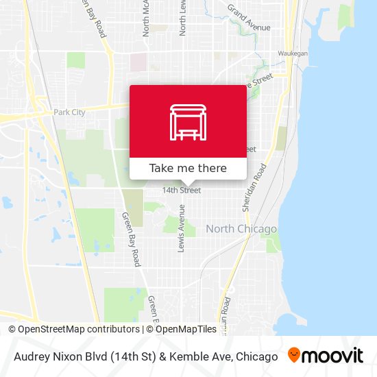 Mapa de Audrey Nixon Blvd (14th St) & Kemble Ave