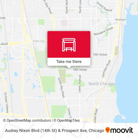 Audrey Nixon Blvd (14th St) & Prospect Ave map