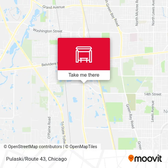 Pulaski/Route 43 map