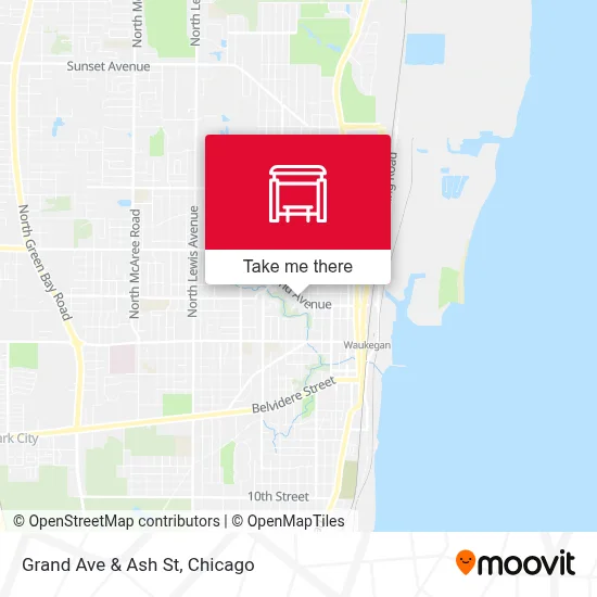 Grand Ave & Ash St map