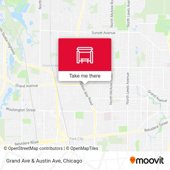 Grand Ave & Austin Ave map