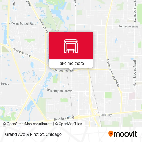 Grand Ave & First St map