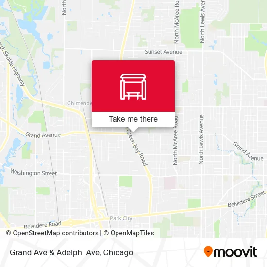 Grand Ave & Adelphi Ave map