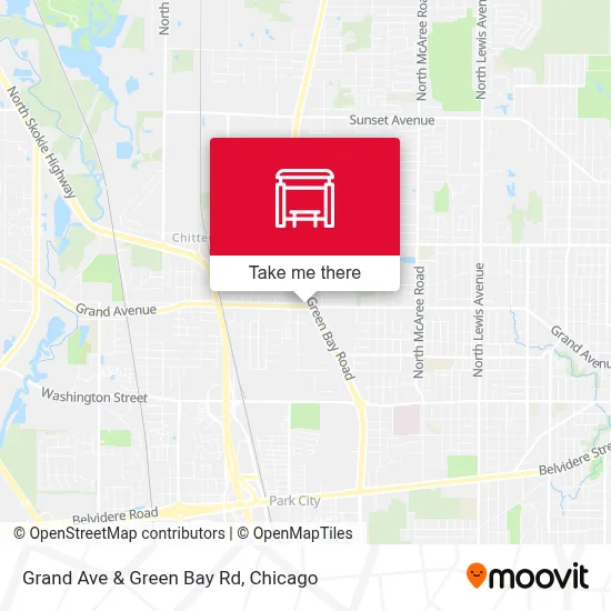 Grand Ave & Green Bay Rd map