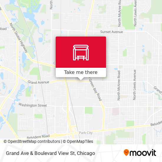 Grand Ave & Boulevard View St map