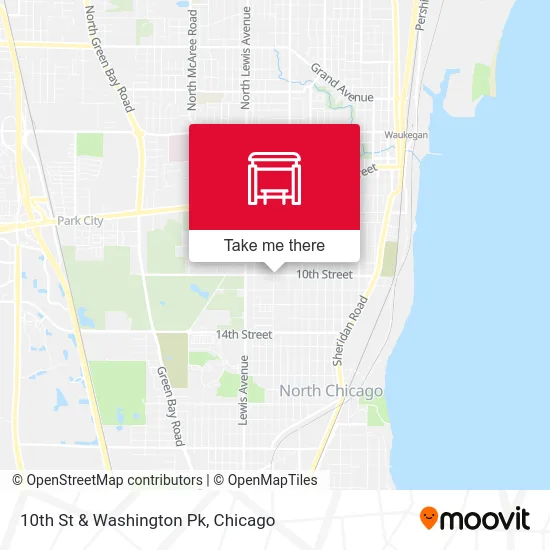 10th St & Washington Pk map