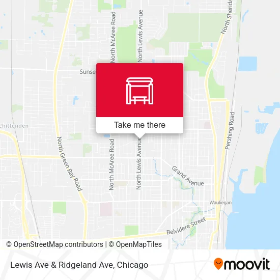 Lewis Ave & Ridgeland Ave map