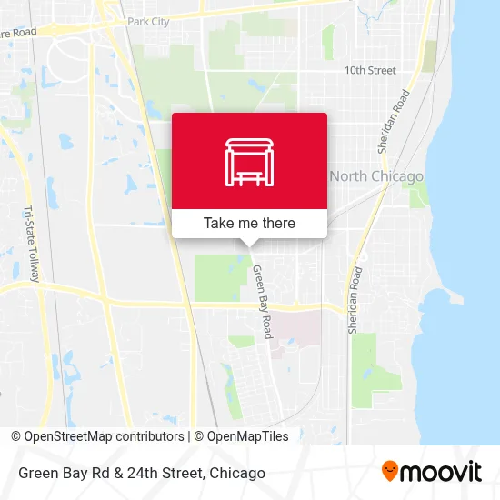 Green Bay Rd & 24th Street map