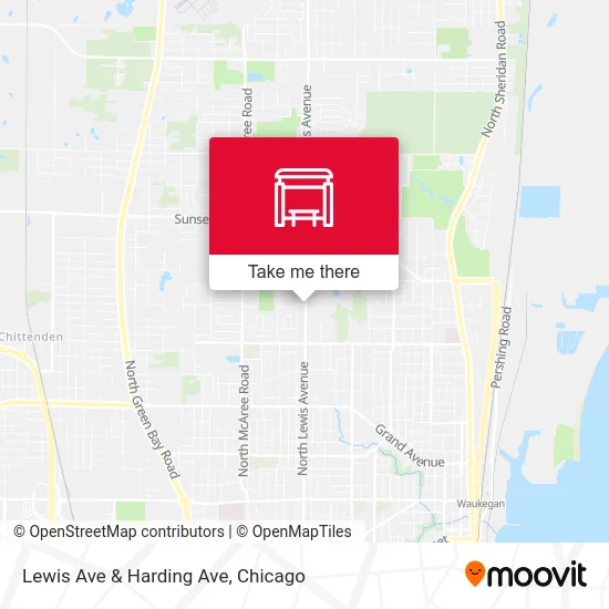 Lewis Ave & Harding Ave map