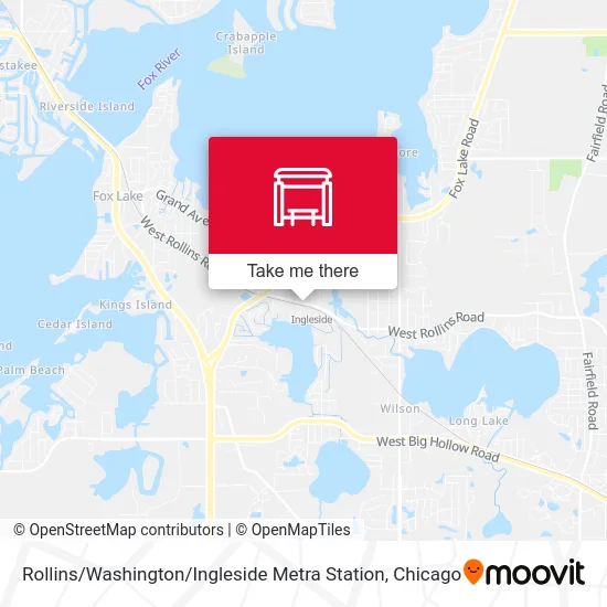 Rollins / Washington / Ingleside Metra Station map