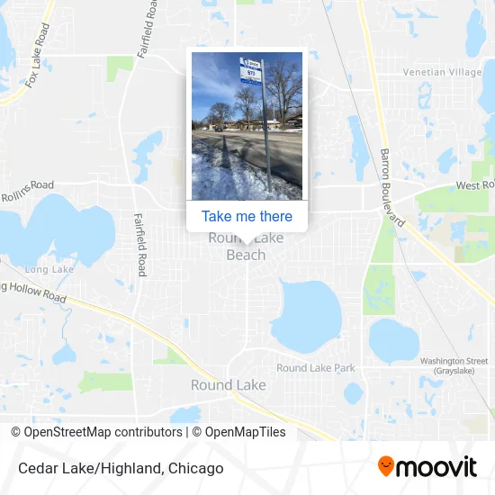 Cedar Lake/Highland map