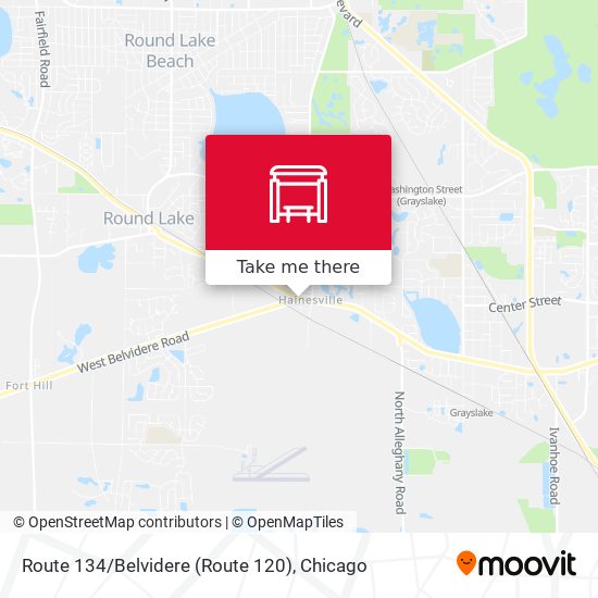 Route 134 / Belvidere (Route 120) map