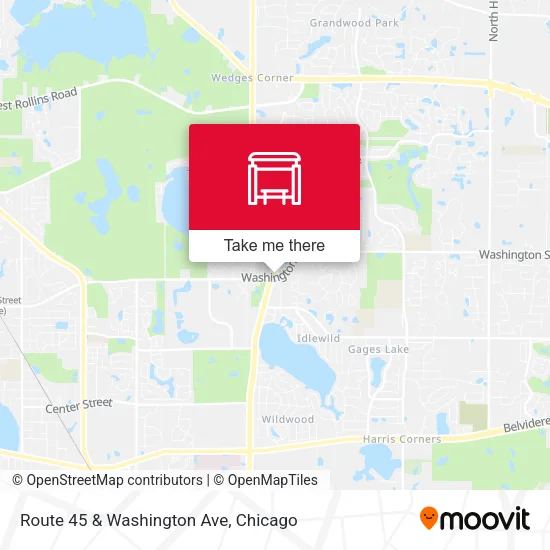 Route 45 & Washington Ave map