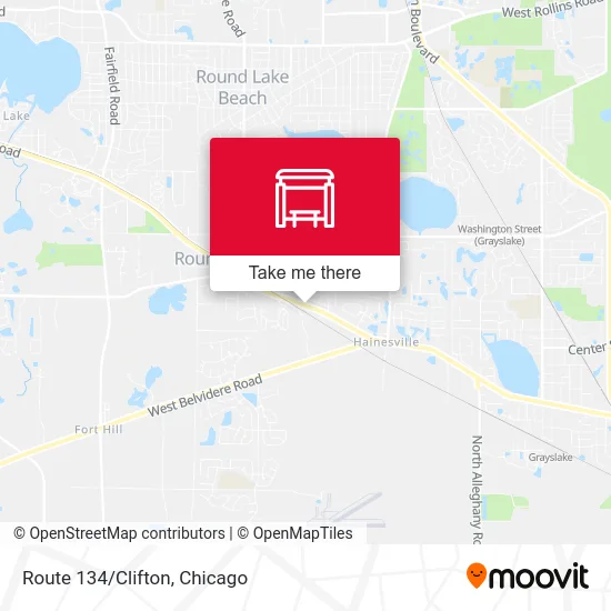 Route 134/Clifton map