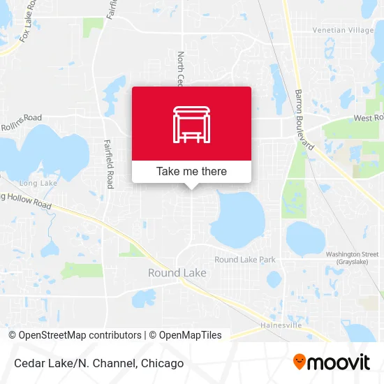 Cedar Lake/N. Channel map