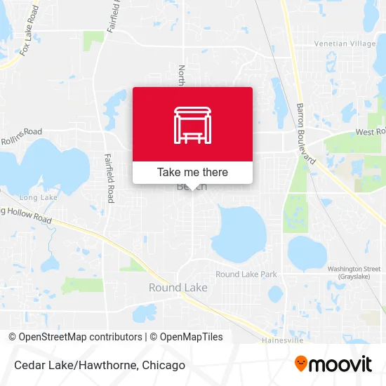 Cedar Lake/Hawthorne map