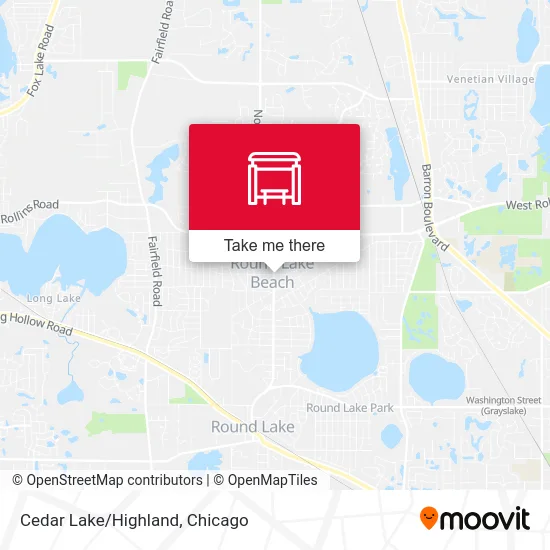 Cedar Lake/Highland map