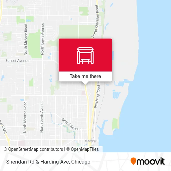 Sheridan Rd & Harding Ave map