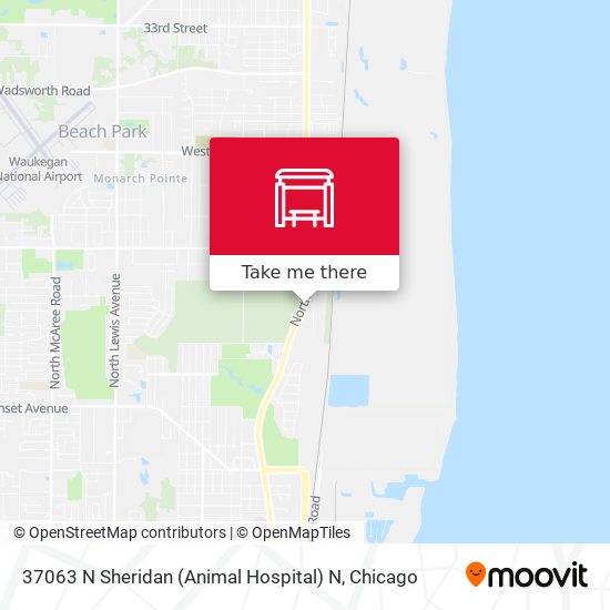 37063 N Sheridan (Animal Hospital) N map