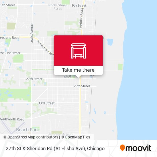 Mapa de 27th St & Sheridan Rd (At Elisha Ave)