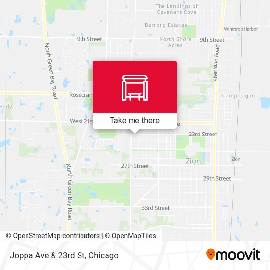 Joppa Ave & 23rd St map