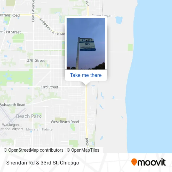 Sheridan Rd & 33rd St map