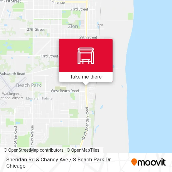 Sheridan Rd & Chaney Ave / S Beach Park Dr map