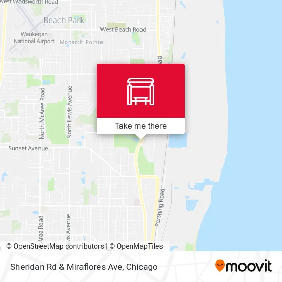 Sheridan Rd & Miraflores Ave map