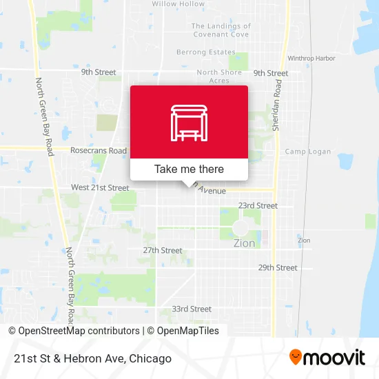 21st St & Hebron Ave map