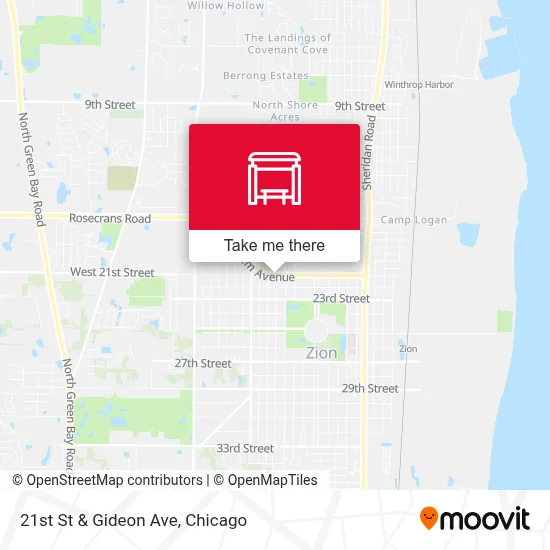 21st St & Gideon Ave map