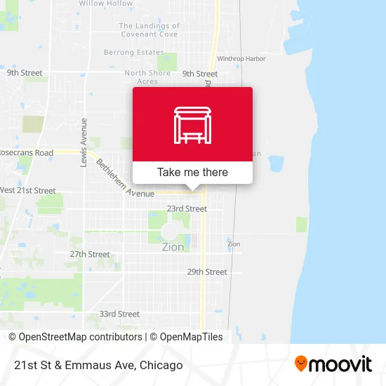 21st St & Emmaus Ave map