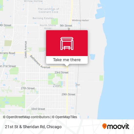 21st St & Sheridan Rd map