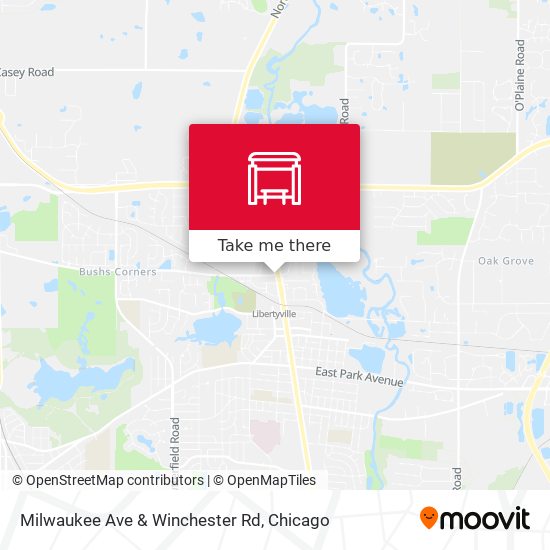 Milwaukee Ave & Winchester Rd map