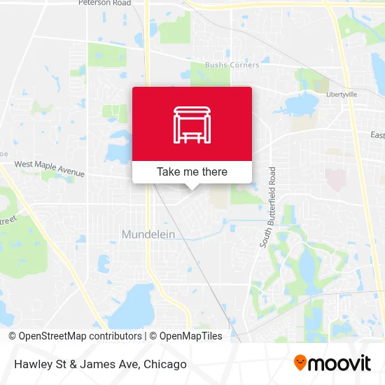 Hawley St & James Ave map