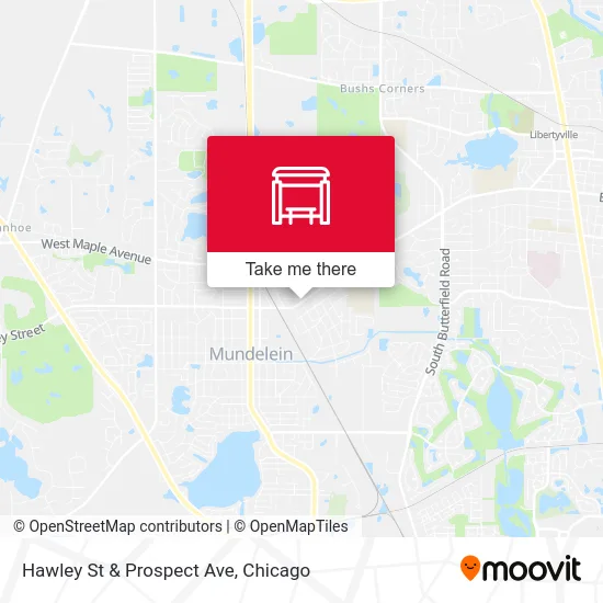 Hawley St & Prospect Ave map