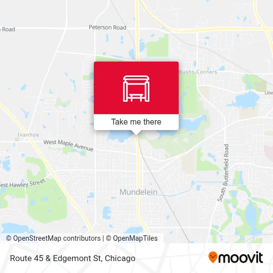Route 45 & Edgemont St map