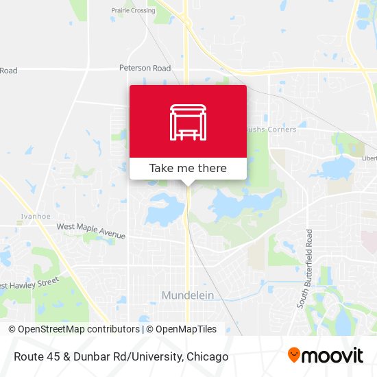 Route 45 & Dunbar Rd / University map