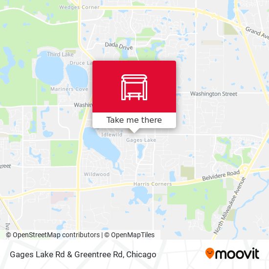 Gages Lake Rd & Greentree Rd map