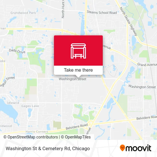 Washington St & Cemetery Rd map